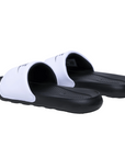 Nike Victori One Slide CN9675 005 ciabatte mare/piscina nero-bianco con iconico logo Swoosh, vista da dietro