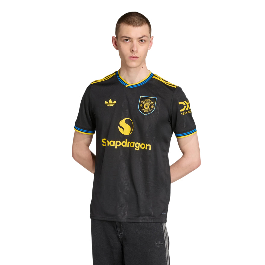 Adidas Terza Maglia Manchester United 25/26 KD4225 Nero - Maglia Calcio Ufficiale con Tecnologia AEROREADY