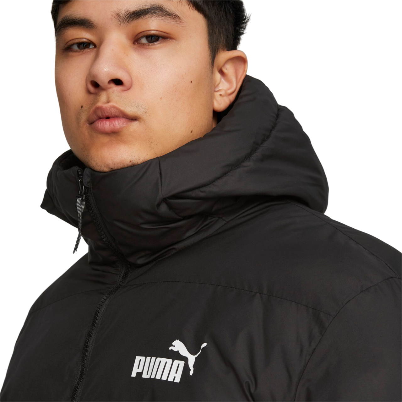 Puma Giacca a piumino sintetico da uomo con cappuccio Power 675389-01 nero