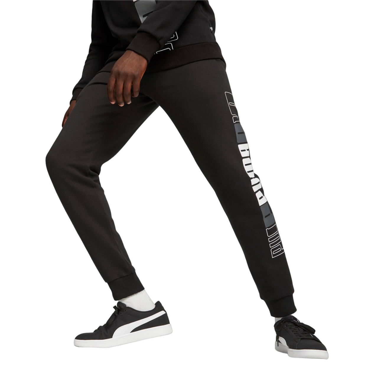 Puma pantalone sportivo in cotone felpato da uomo Logo Lab 675920-01 nero