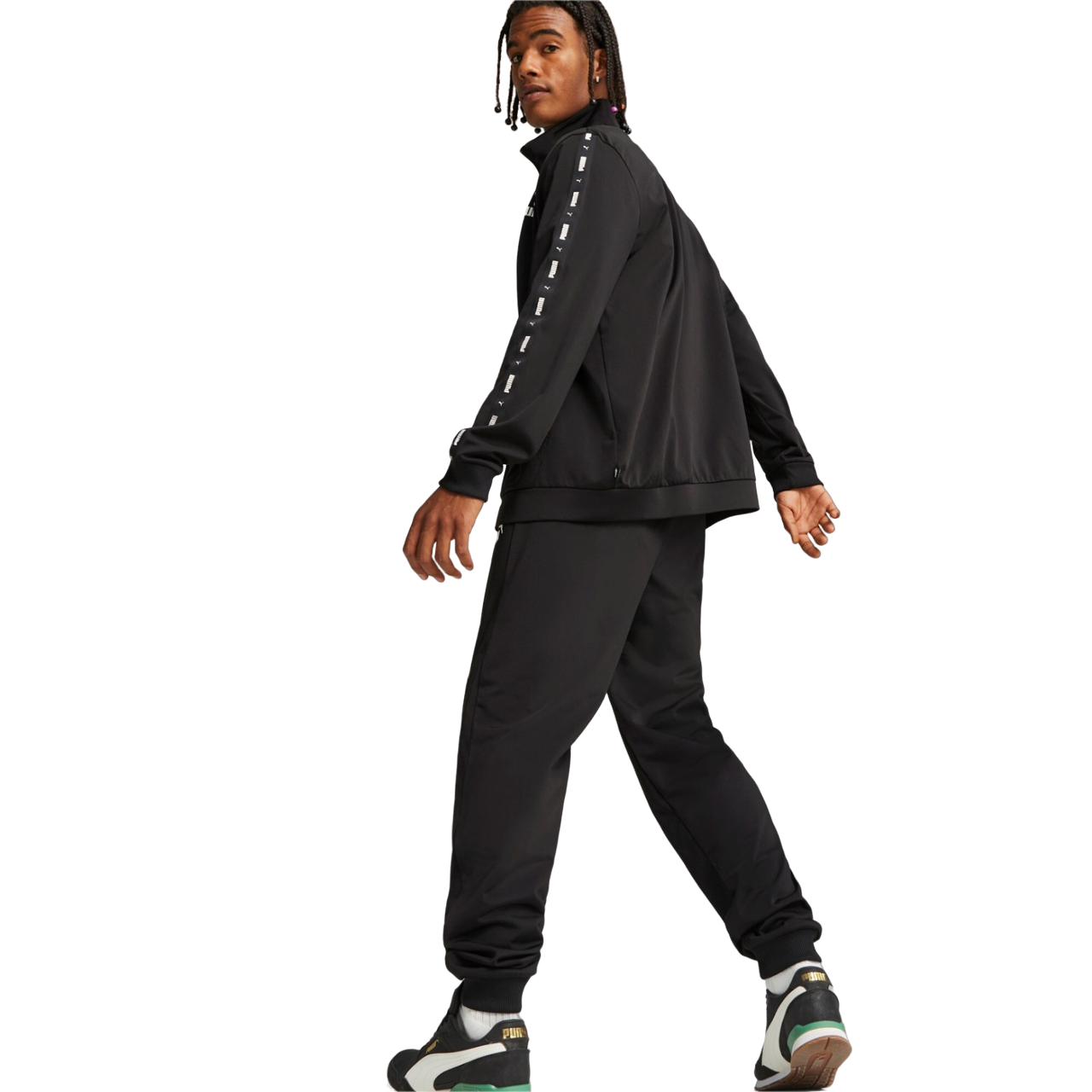 Puma Tuta in poliestere da uomo Tape poly suit 677429-01 nero