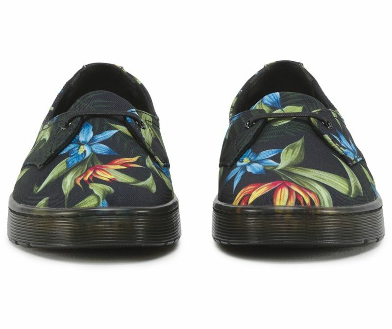 Dr. Martens scarpa ballerina in tela da donna Morada Hawaiian Floral T Canvas 16576002 nero