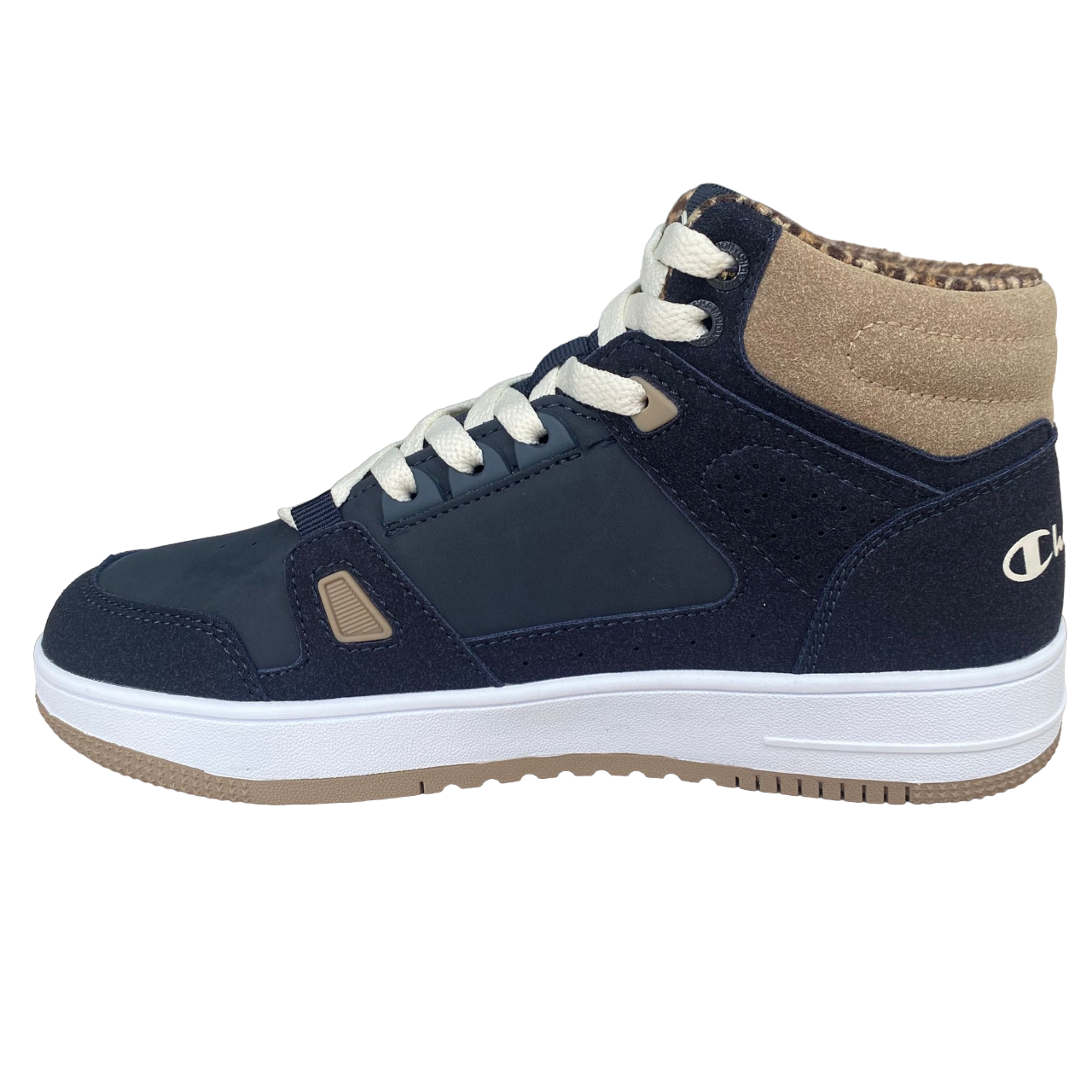 Champion scarpa sneakers alta da ragazzo Rebound Mid Winterized S32719 BS501 blu-bianco-beige