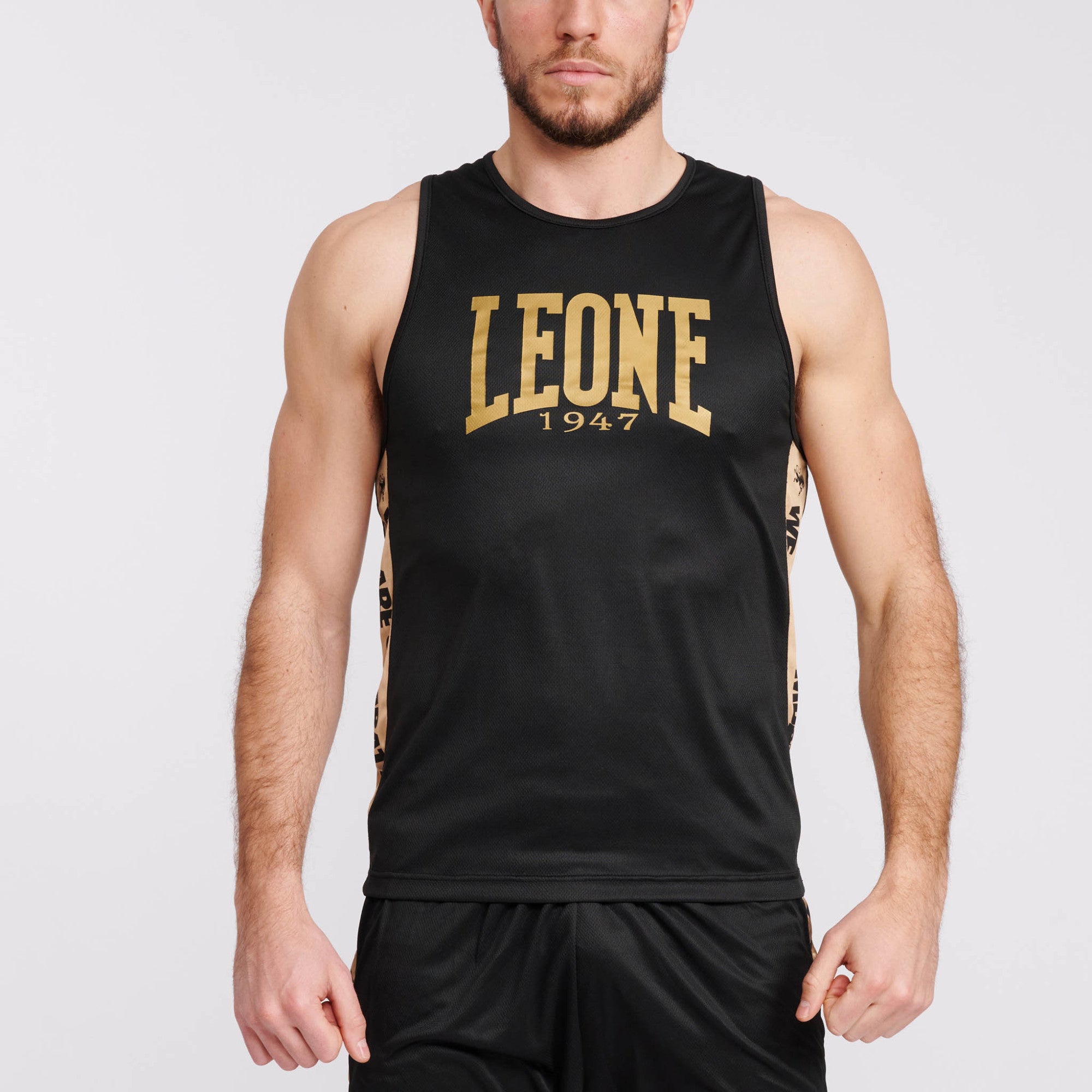 sportiamo Leone canotta da uomo per Boxe DNA AB228 nero-oro