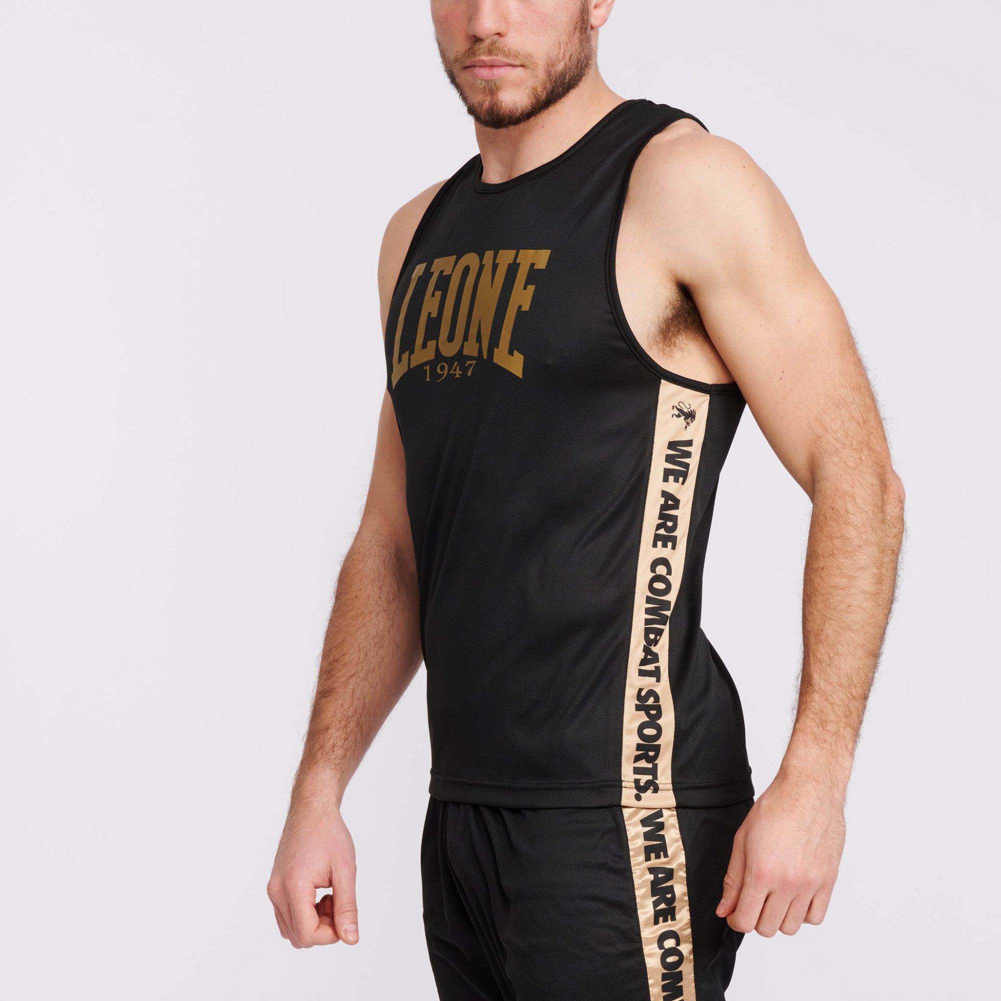 sportiamo Leone canotta da uomo per Boxe DNA AB228 nero-oro