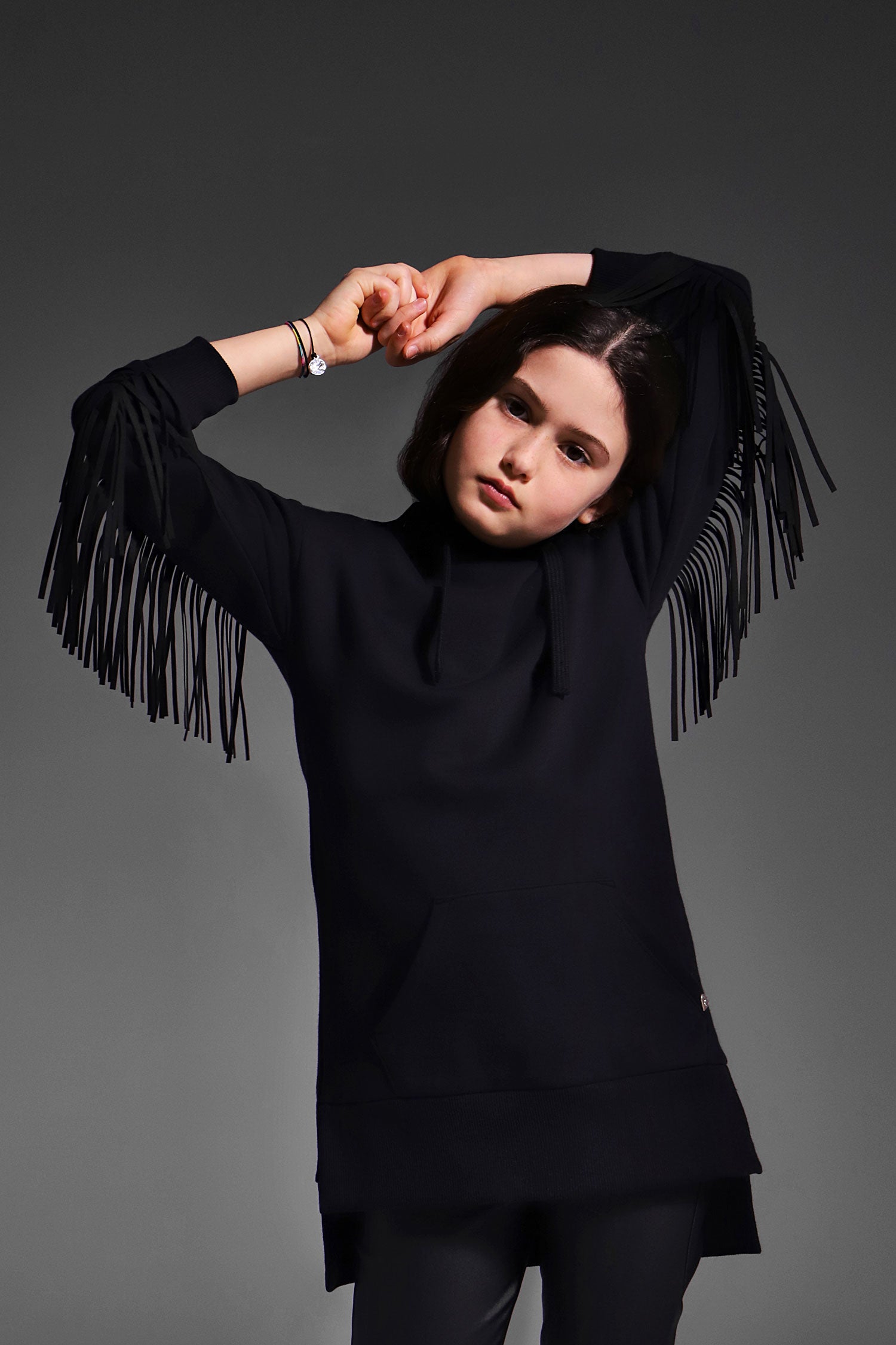 Please Abito con Frange AB35040G33 3901 black