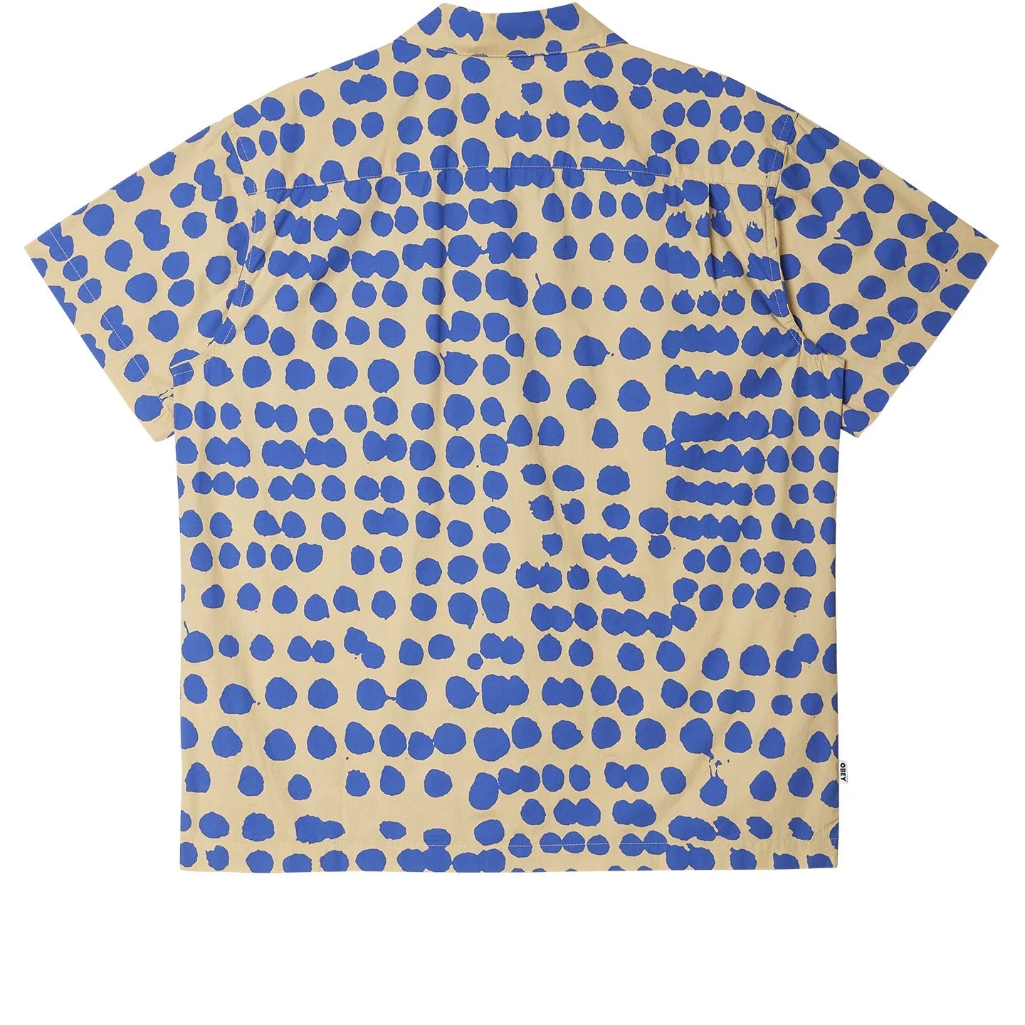 Obey camicia manica corta in cotone woven Connect 181210386 irish cream multi
