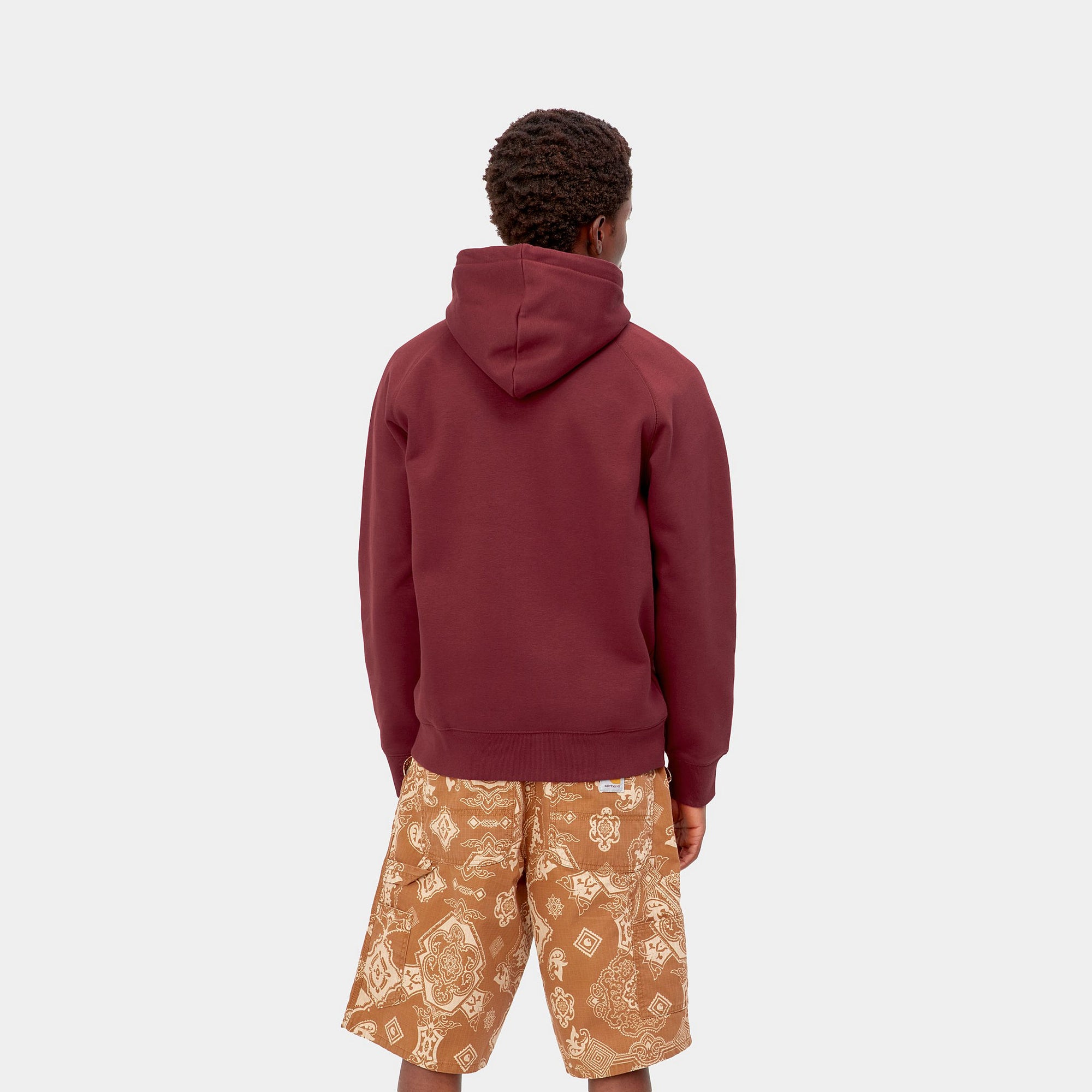 Carhartt Felpa con cappuccio da uomo 1026384 427 mattone-oro
