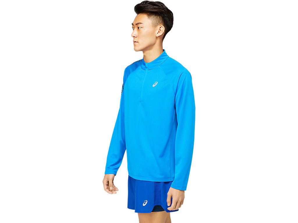 Asics Maglia Tecnica da uomo Icon LS mezza Zip 2011B053 404 blu