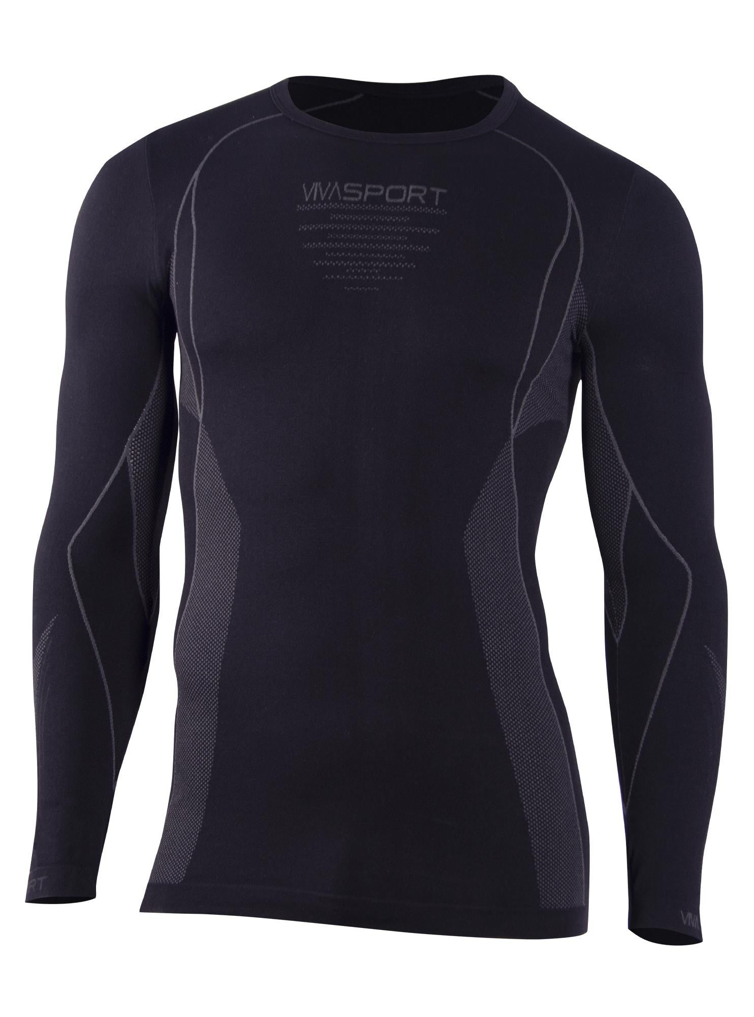 Vivasport Maglia termica Traspirante manica lunga girocollo 201906 nero