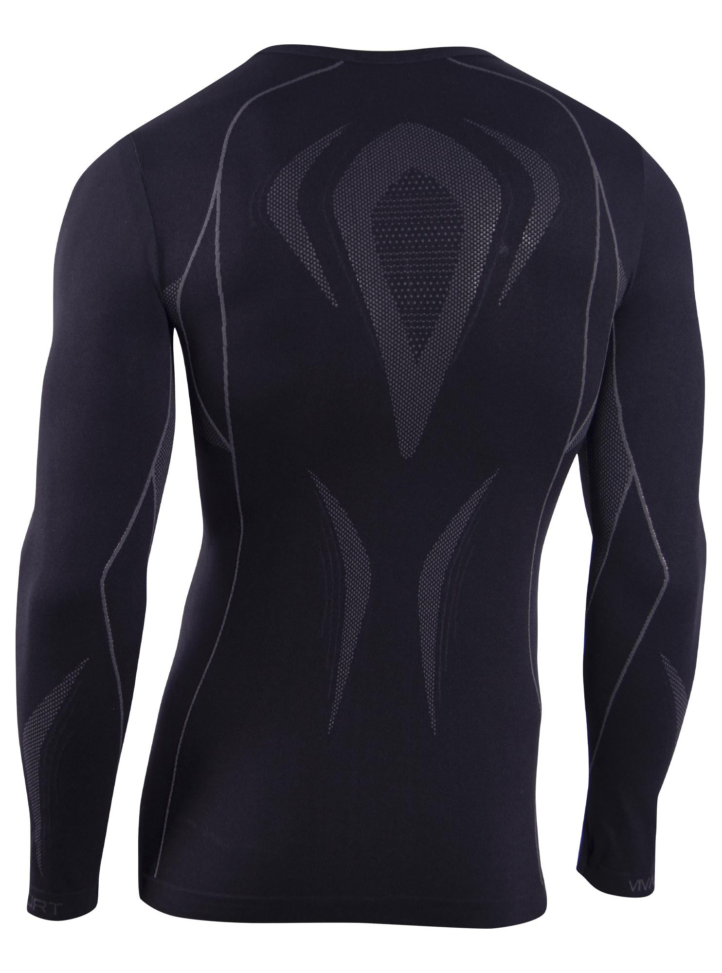 Vivasport Maglia termica Traspirante manica lunga girocollo 201906 nero