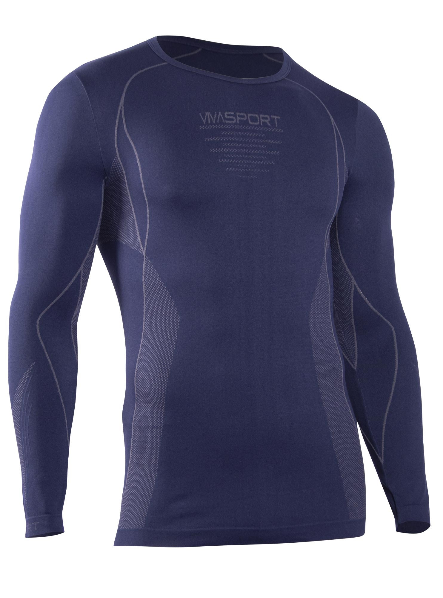 Vivasport Maglia termica Traspirante manica lunga girocollo 201906 blu