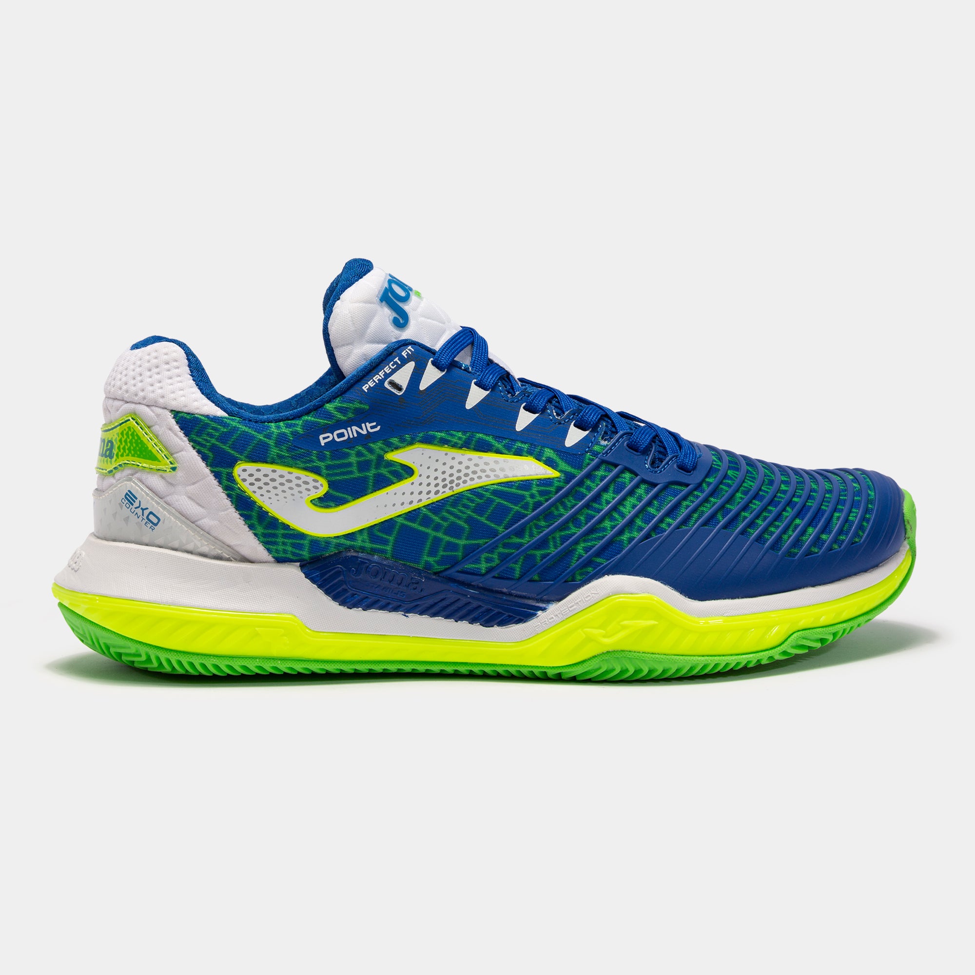 Joma scarpa da Tennis da uomo T.Point 2204 TPOINW2204T azzurro-giallo limone