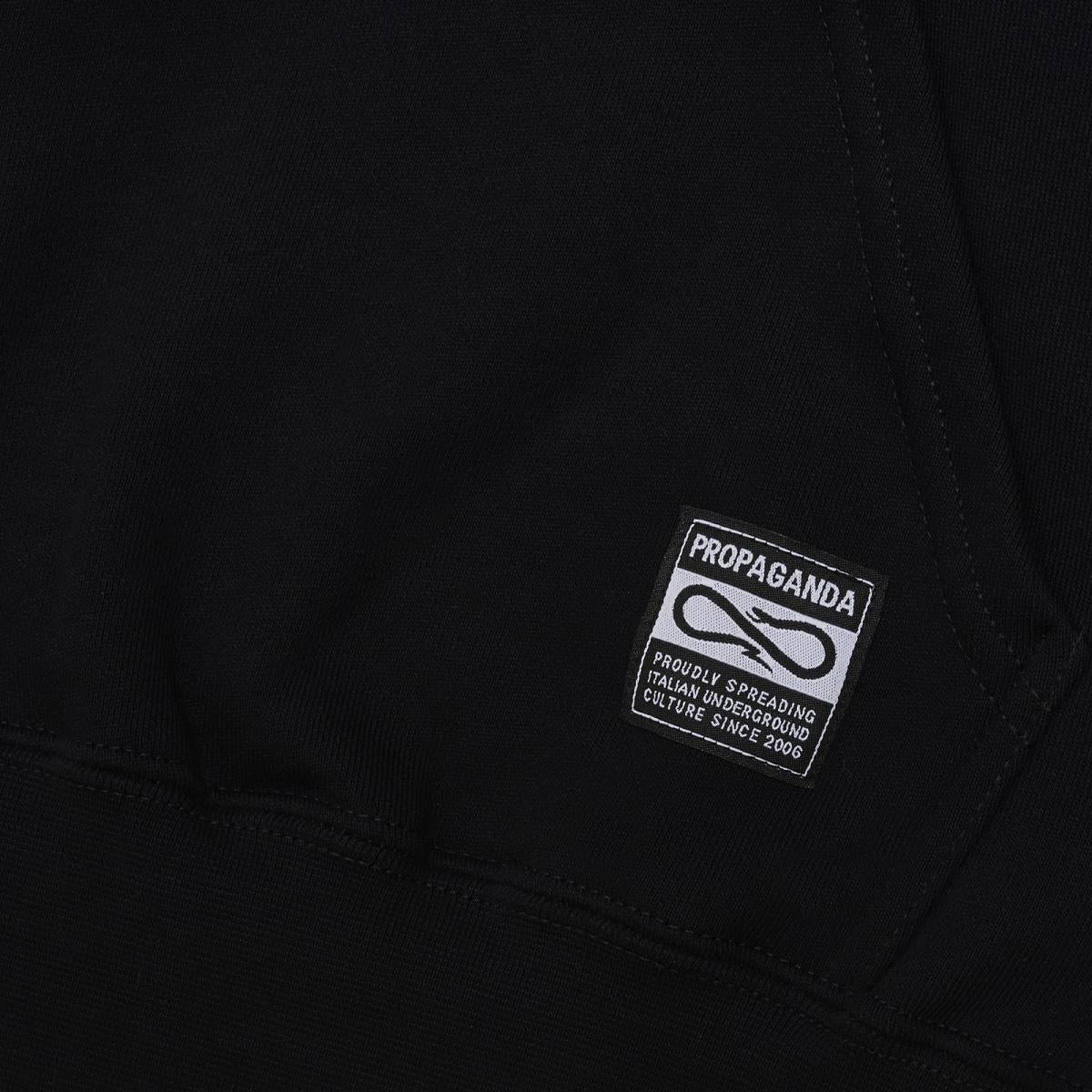 Propaganda Felpa con cappuccio da uomo Nightmare Ribs 20FWPRFE208 nero