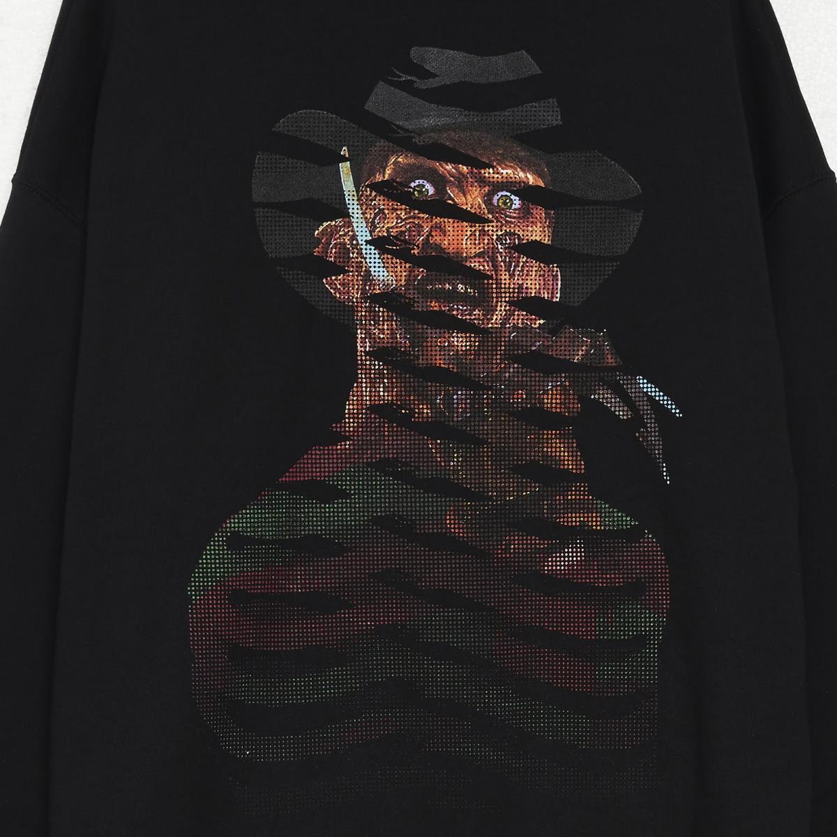Propaganda Felpa con cappuccio da uomo Nightmare Ribs 20FWPRFE208 nero