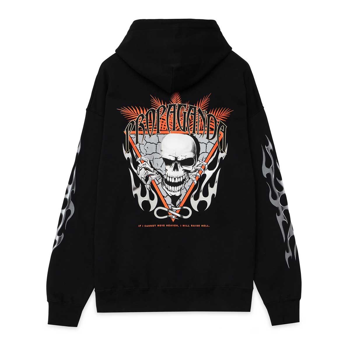Propaganda Felpa con Cappuccio Skeleton Hoodie 21FWPRFE540-01 nero