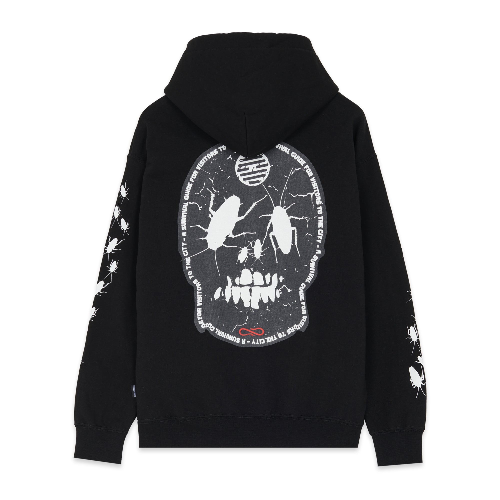 Propaganda Felpa con cappuccio e tasca a marsupio Rank Hoodie 22FWPRFE718-01 black