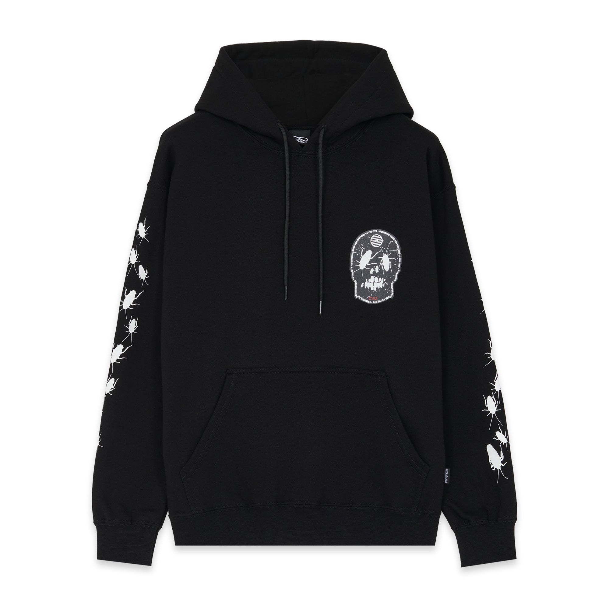 Propaganda Felpa con cappuccio e tasca a marsupio Rank Hoodie 22FWPRFE718-01 black