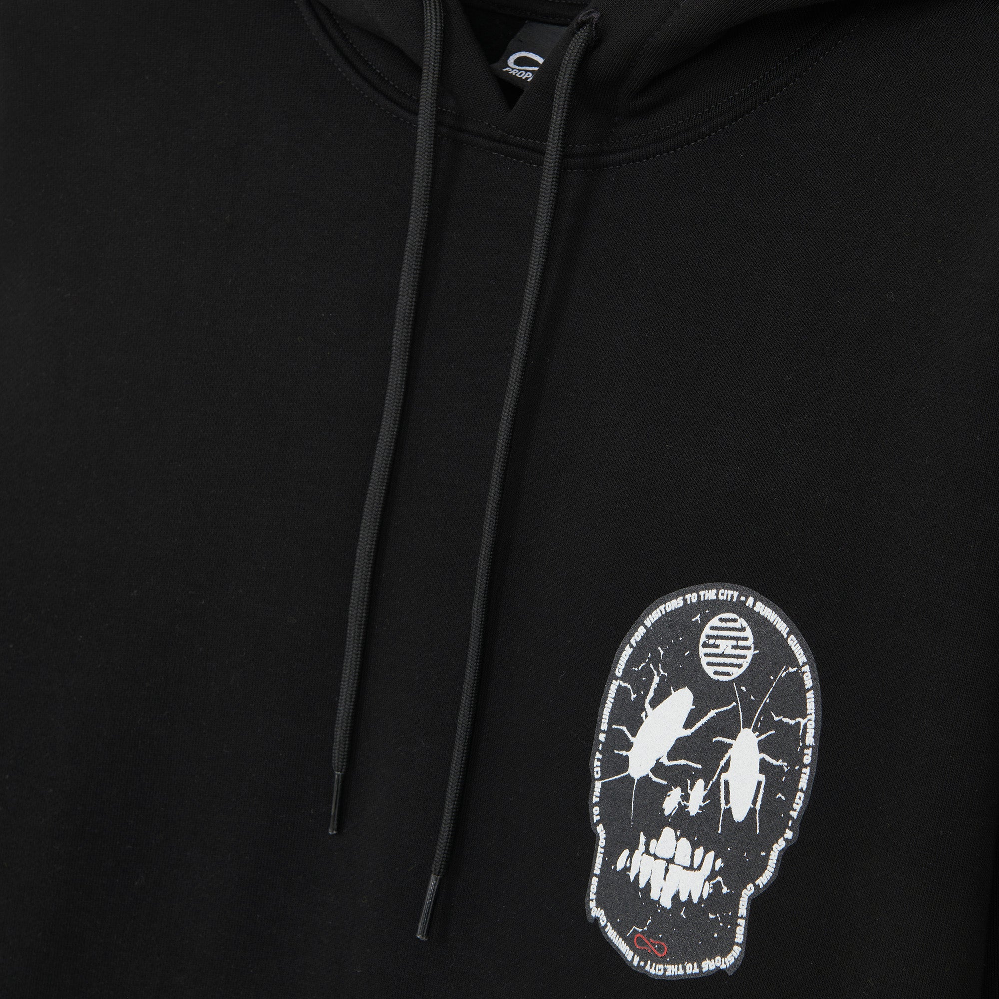 Propaganda Felpa con cappuccio e tasca a marsupio Rank Hoodie 22FWPRFE718-01 black