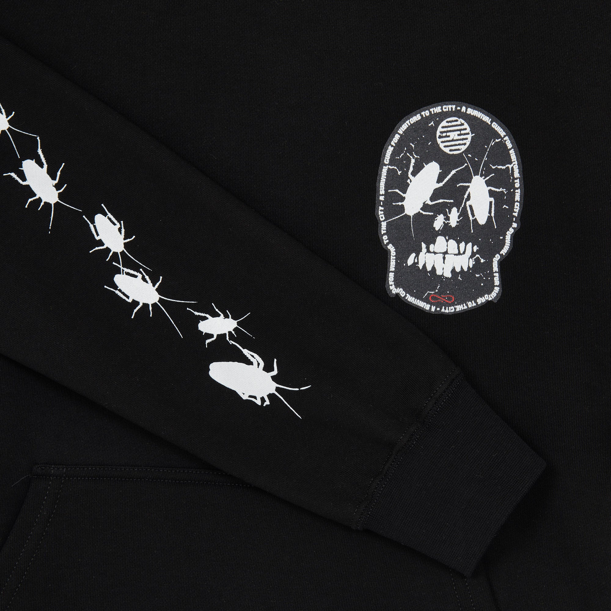 Propaganda Felpa con cappuccio e tasca a marsupio Rank Hoodie 22FWPRFE718-01 black