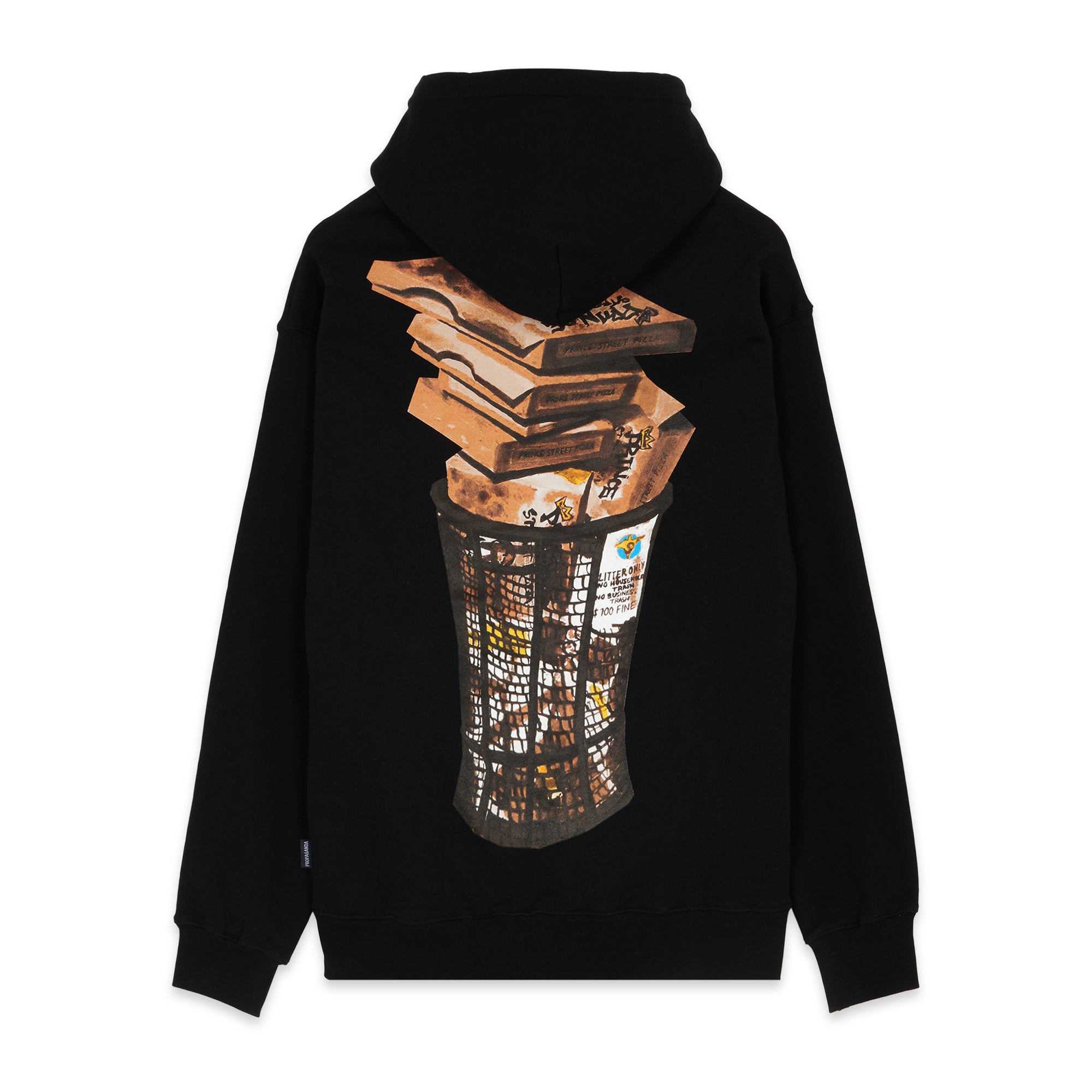 Propaganda felpa con cappuccio e tasche a marsupio Prince Hoodie 22FWPRFE744-01 black