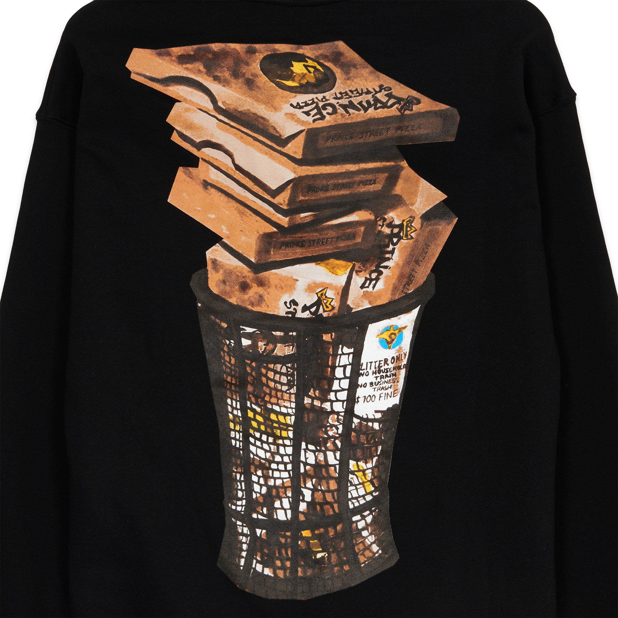 Propaganda felpa con cappuccio e tasche a marsupio Prince Hoodie 22FWPRFE744-01 black