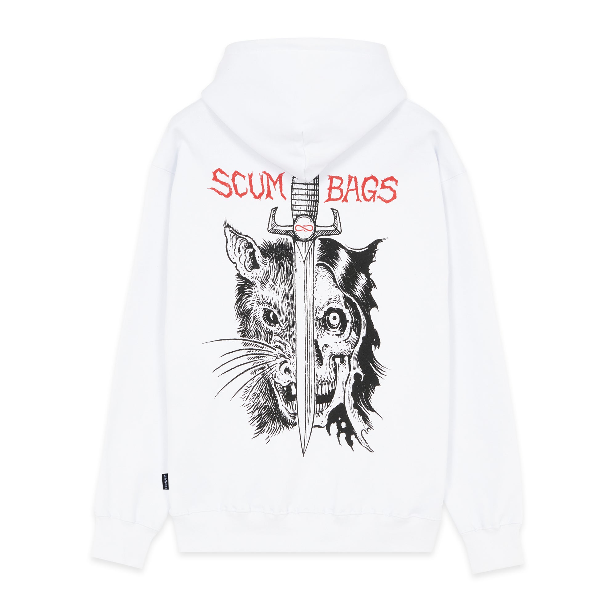 Propaganda felpa con cappuccio e tasca a marsupio Bags Hoodie 22FWPRFE771-02 white