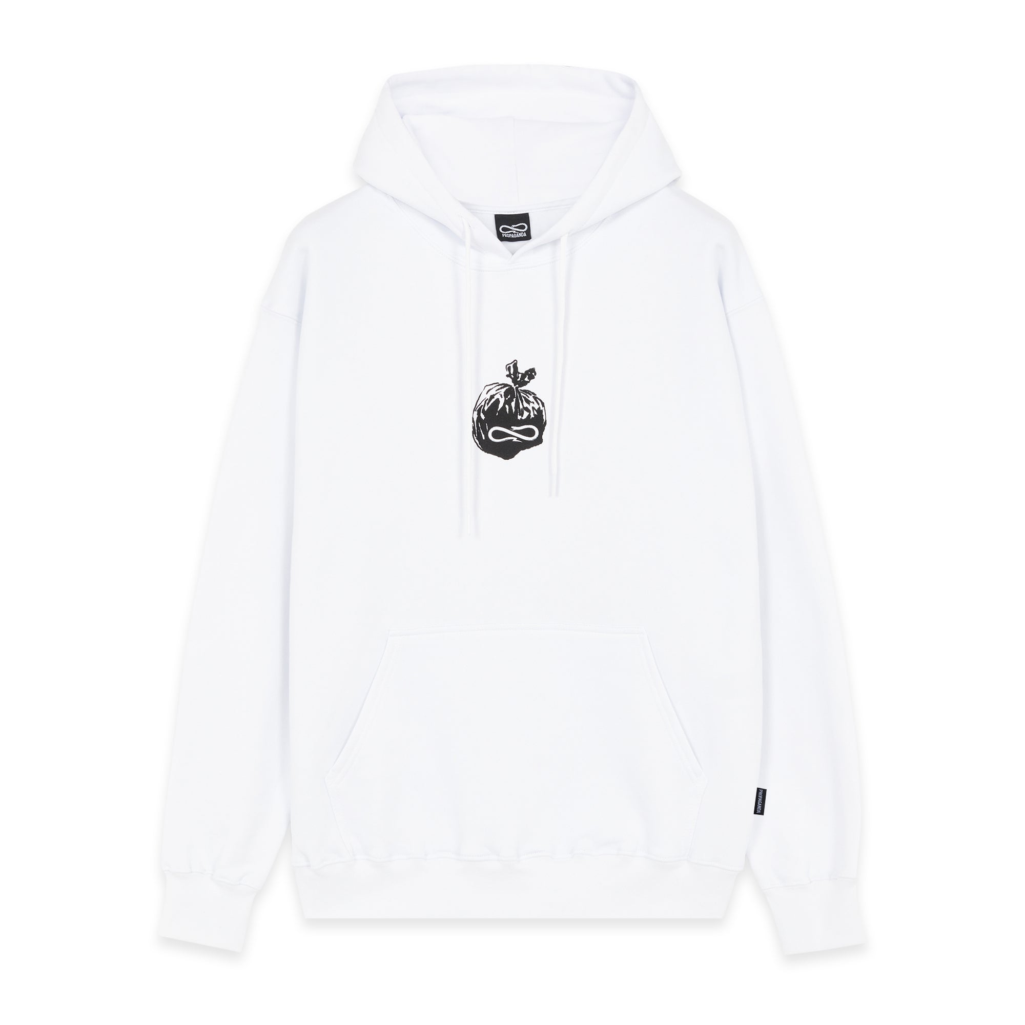 Propaganda felpa con cappuccio e tasca a marsupio Bags Hoodie 22FWPRFE771-02 white