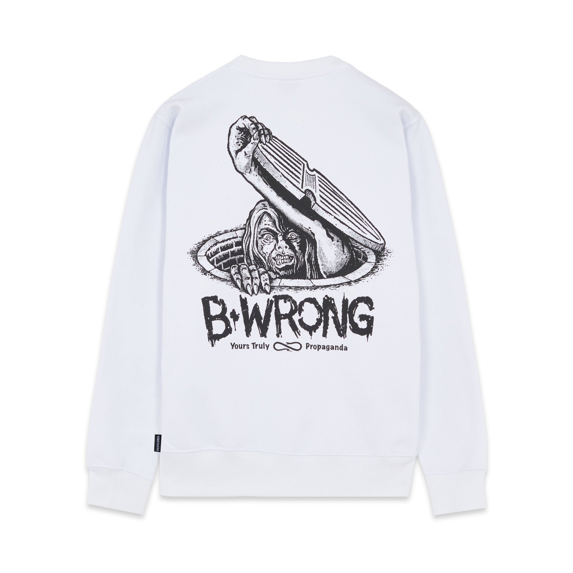 Propaganda Felpa girocollo Bwrong Crewneck 22FWPRFE785-02 white
