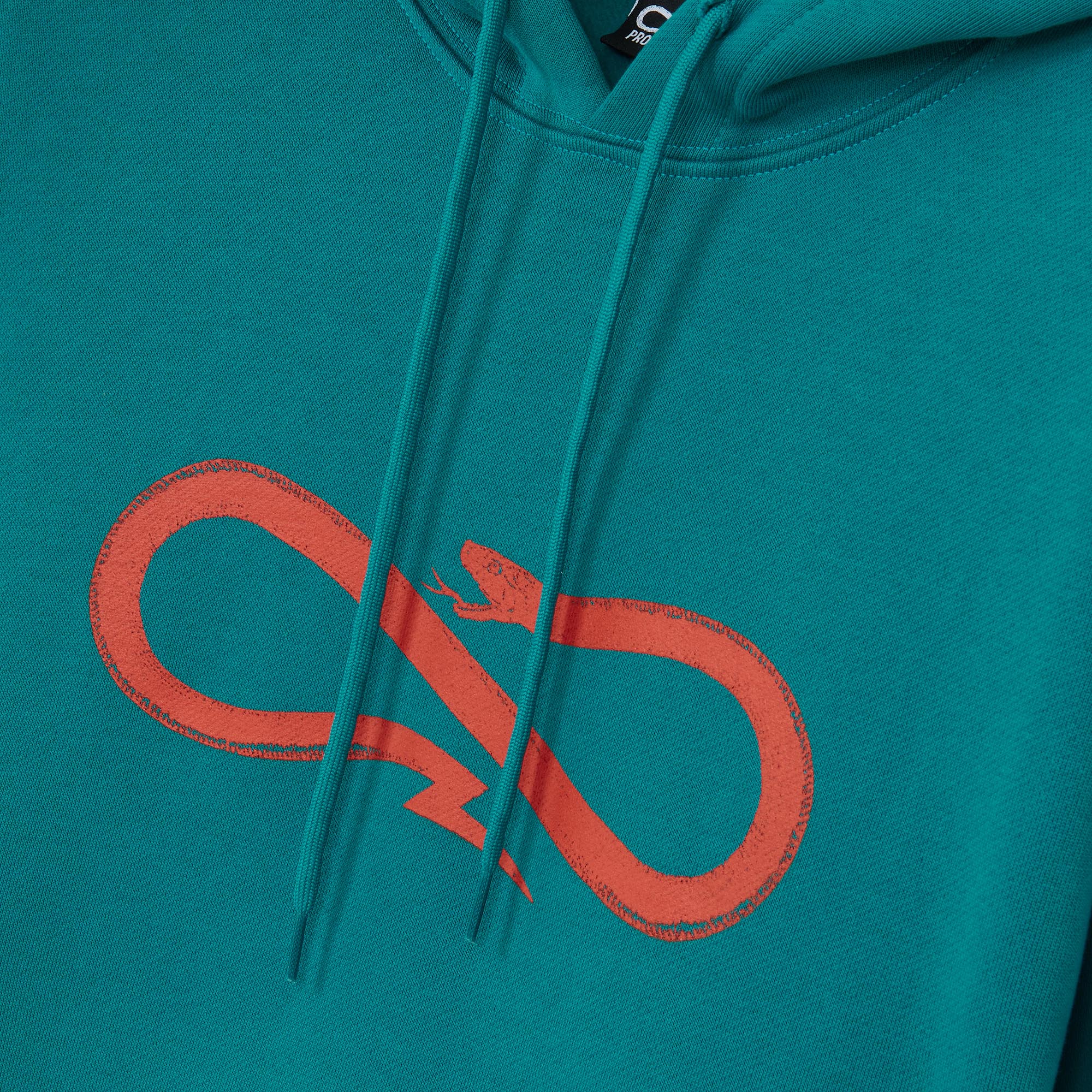 Propaganda Felpa con cappuccio e tasca a marsupio Logo Hoodie 22FWPRFE805-41 petrol