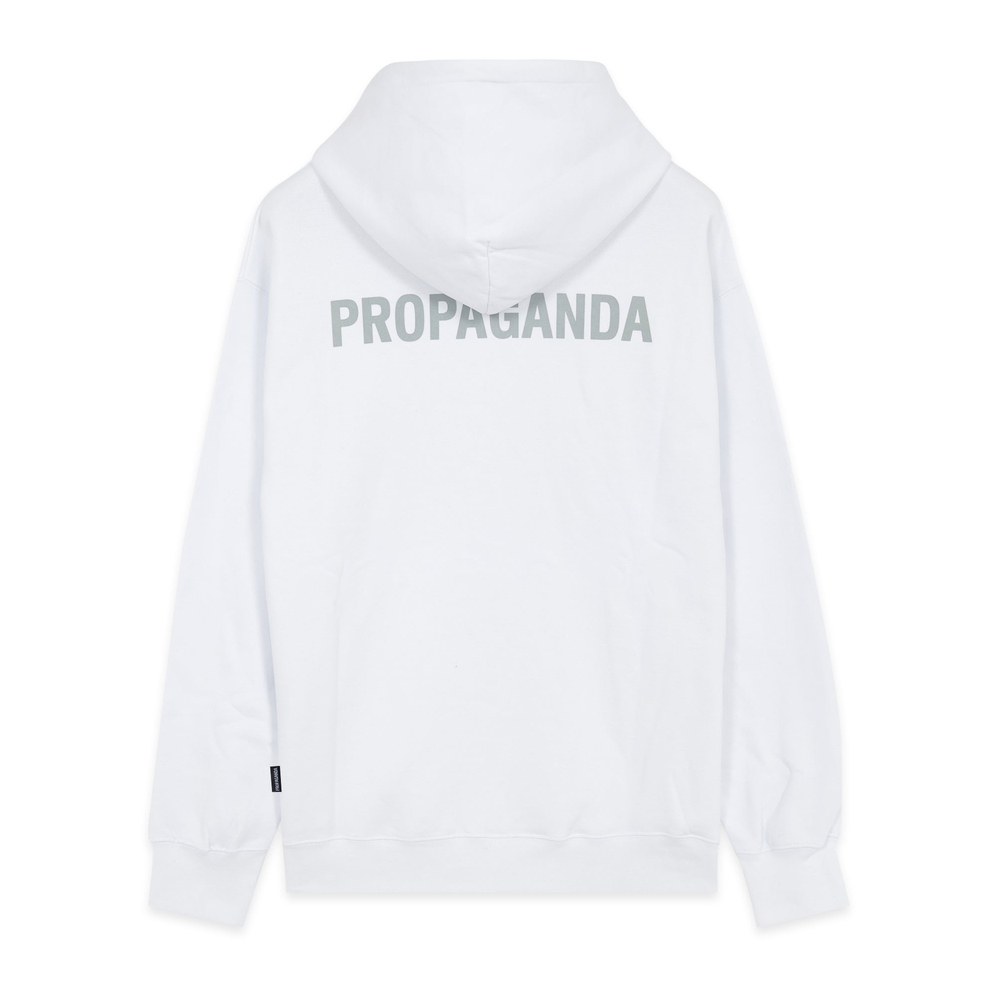 Propaganda Felpa con cappuccio e tasca a marsupio Logo Hoodie 22FWPRFE807-02 white