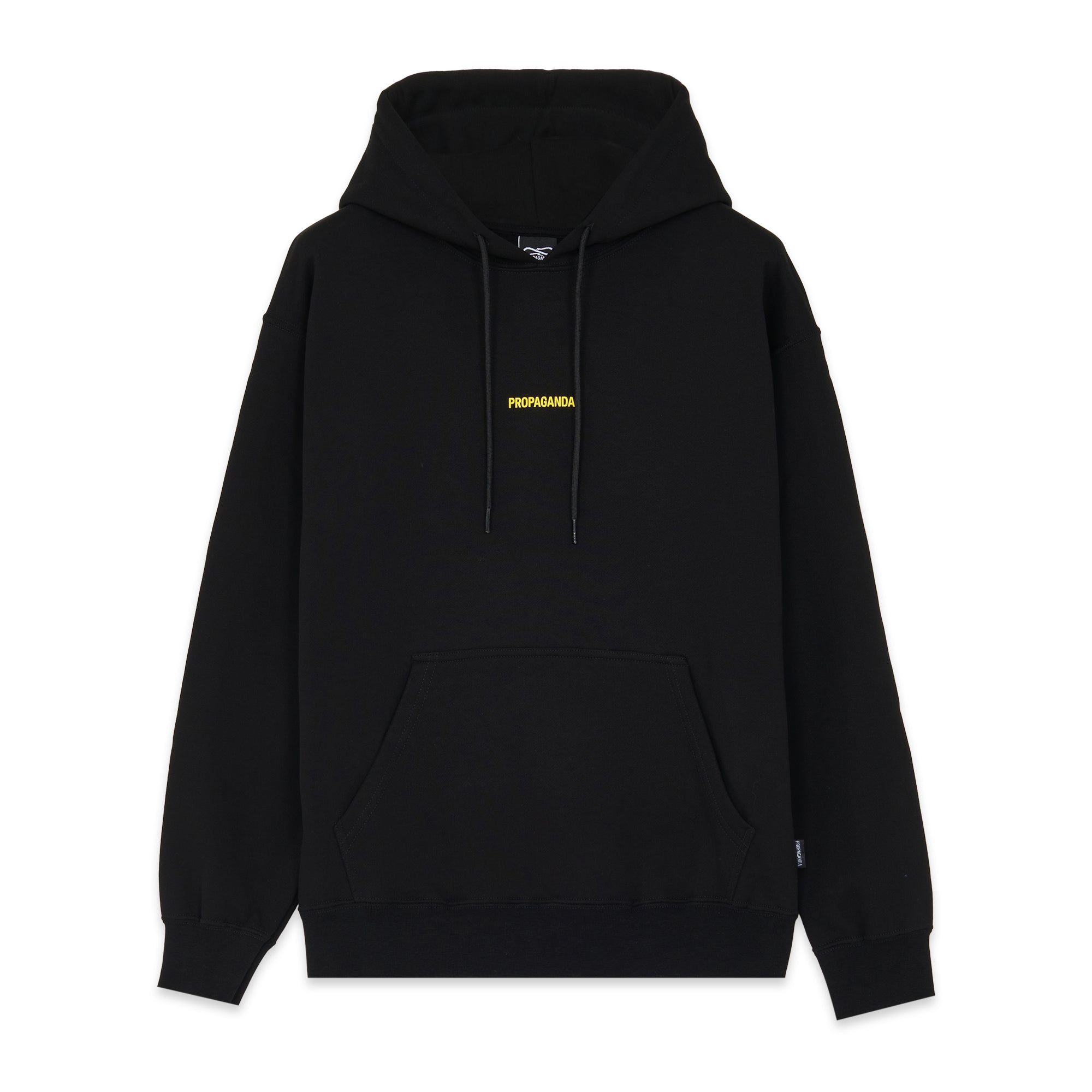 Propaganda Felpa da uomo con cappuccio e tasca a marsupio Ribs Hoodie 22FWPRFE818-01 nero