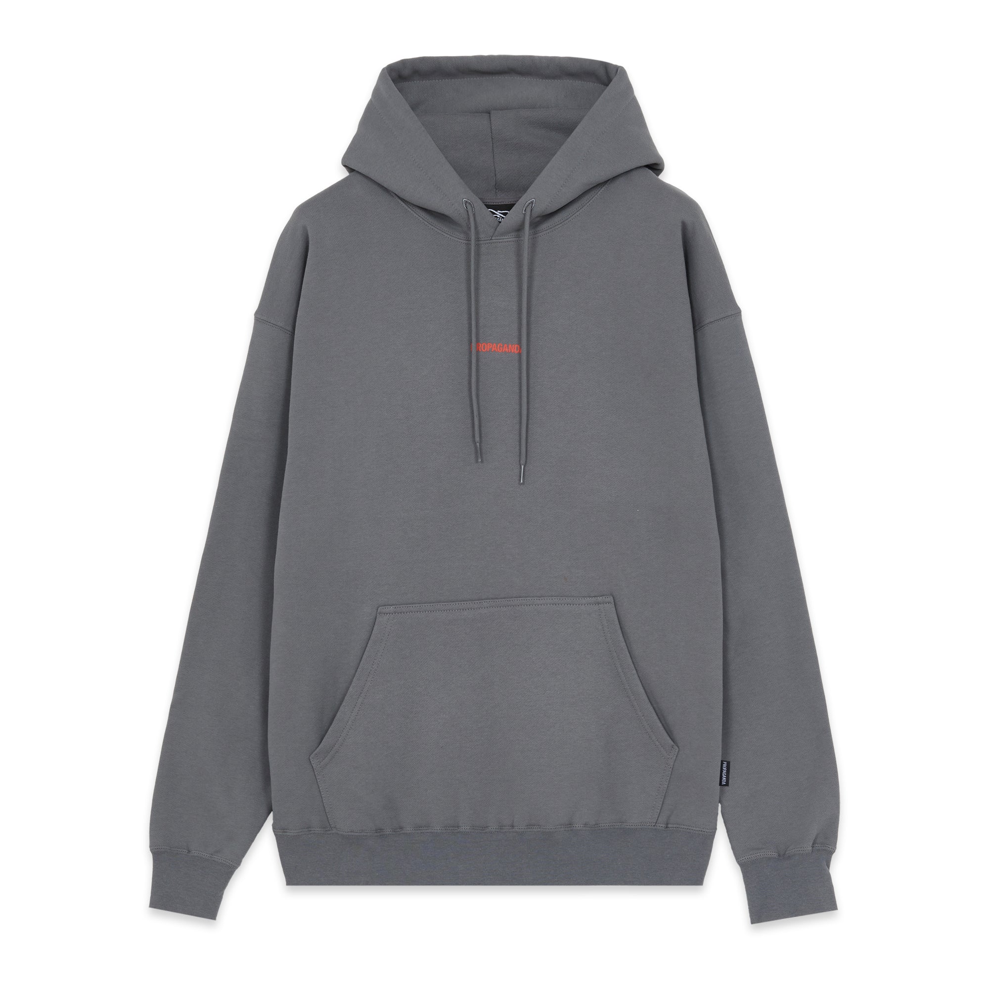 Propaganda Felpa con cappuccio e tasca a marsupio Ribs Hoodie 22FWPRFE820-40 gray