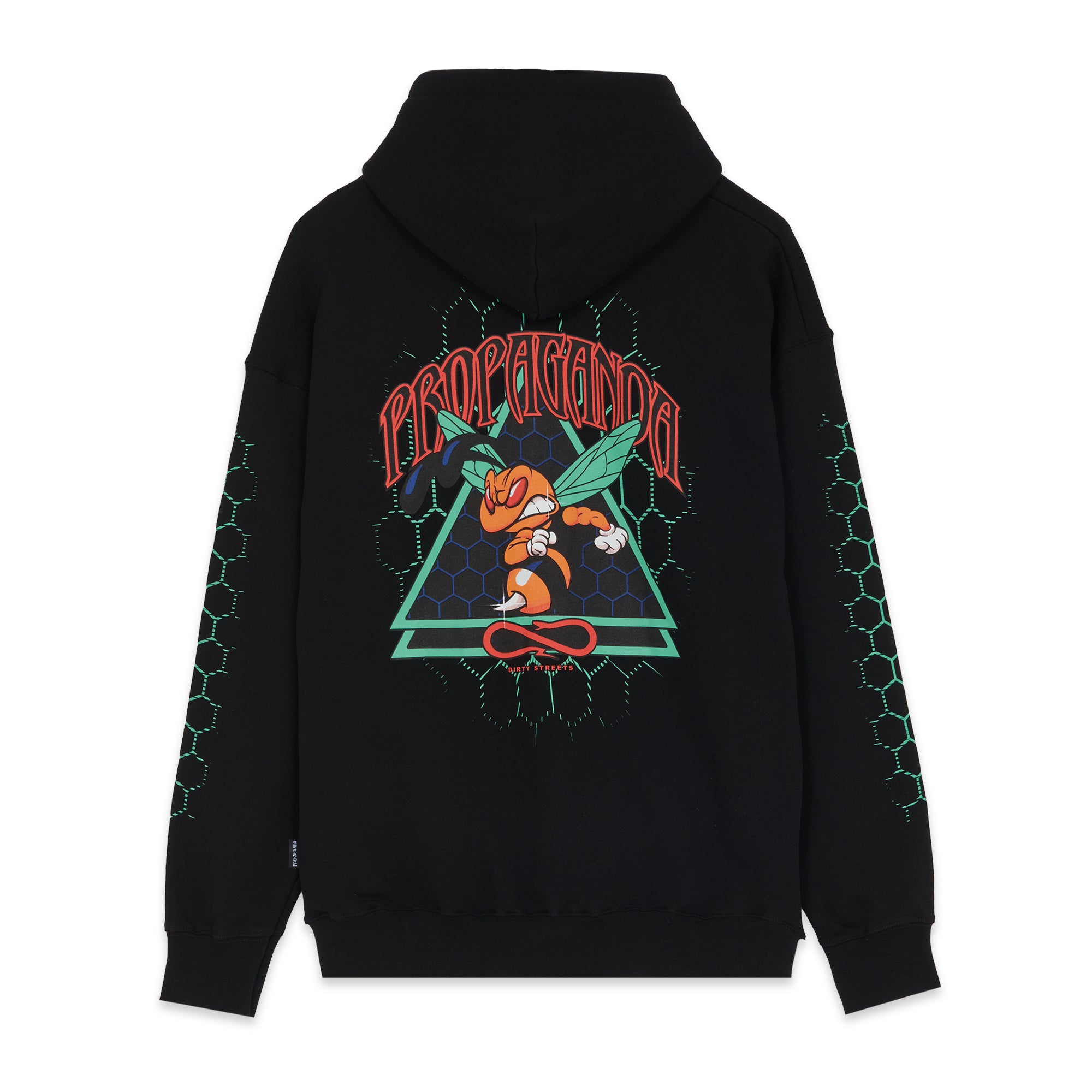 Propaganda felpa con cappuccio e tasche a marsupio Triangle Sting Hoodie 22FWPRFE844-01 nero