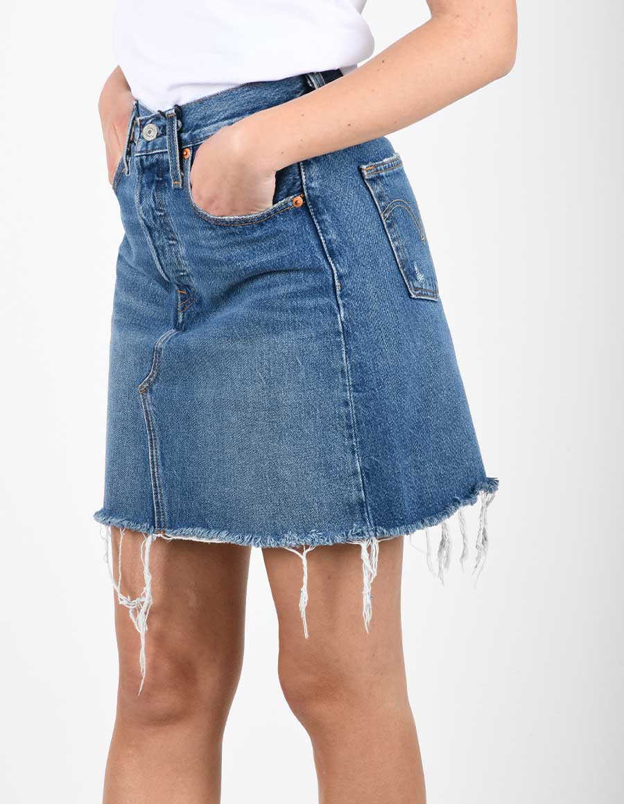 Levi's Gonna a Taglio vivo a vita alta 778820020 indaco medio