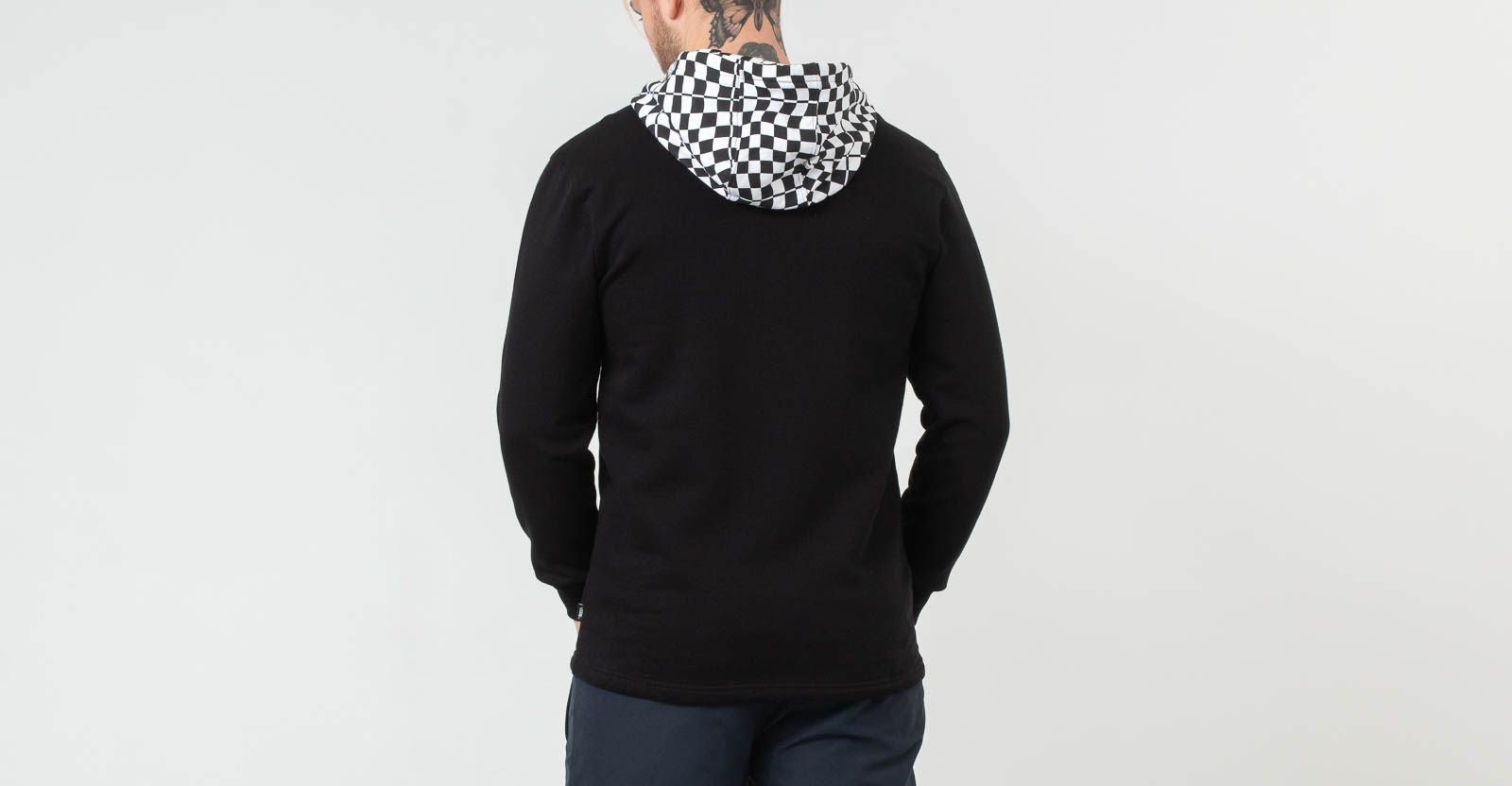 Vans Felpa con cappuccio Check e mezza zip VN0A3W36BLK1 black