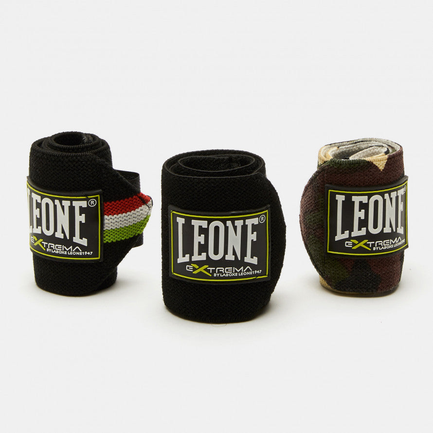 Leone polsiera per sollevamento pesi AB706 nero