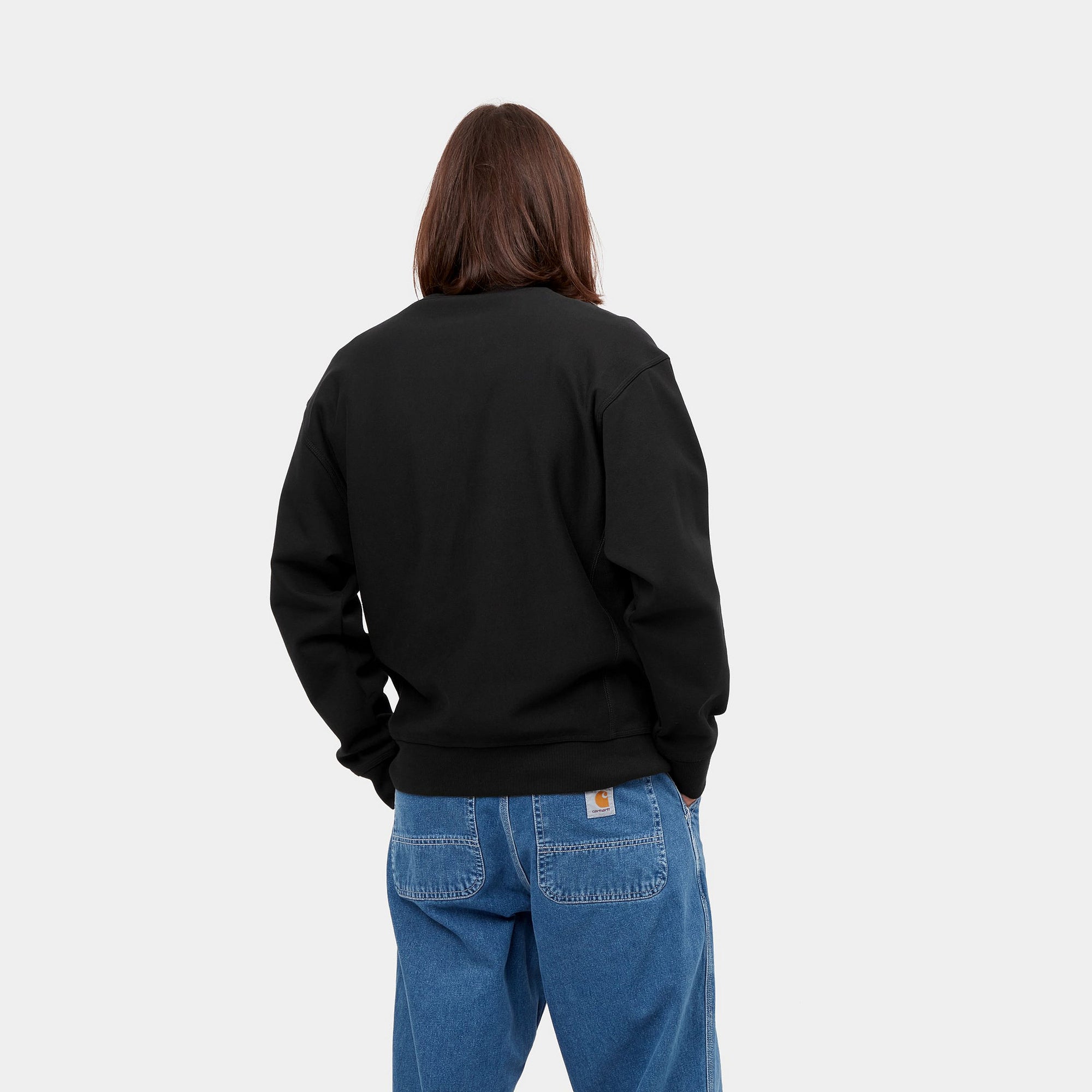 Carhartt Felpa girocollo da uomo American Script I025475 nero