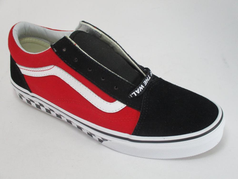 Vans scarpa sneakers da ragazzi Old Skool VN0A38HBVI71 nero-rosso-bianco