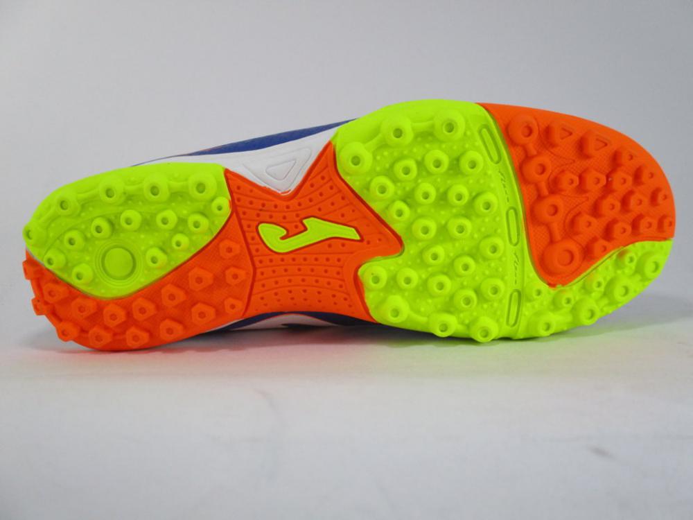 Joma scarpa da calcetto con calzino da ragazzo Champion Jr 804 CCHJW.804.TF azzurro-arancio
