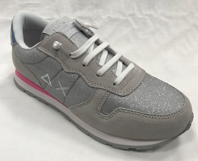 Sun 68 sneakers da ragazza Ally glitter Girl's grigio chiaro