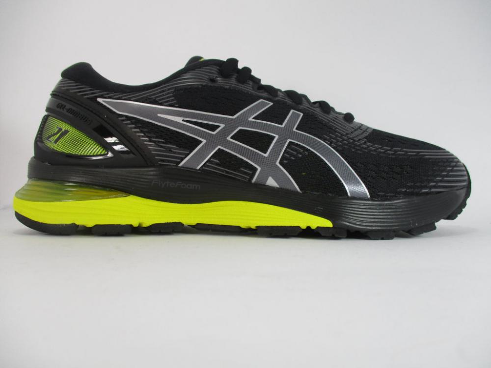 Asics scarpa da corsa da uomo Gel Nimbus 21 1011A169 003 nero giallo limone