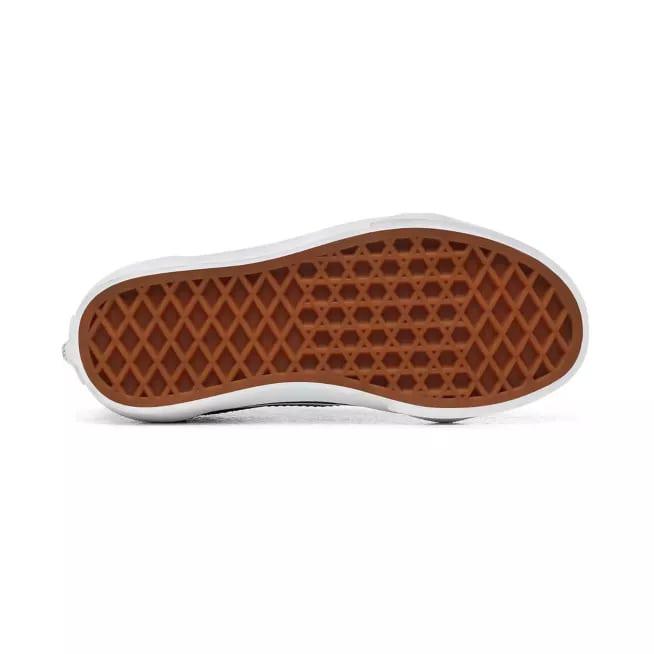 Vans scarpa sneakers da ragazzi in tela e camoscio con fiamme grigie Old Skool VN0A4UHZWKJ1 nero-bianco