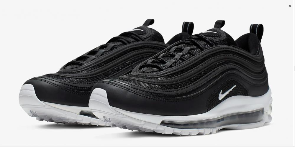Nike scarpa sneakers da uomo Air Max 97 921826 001 nero