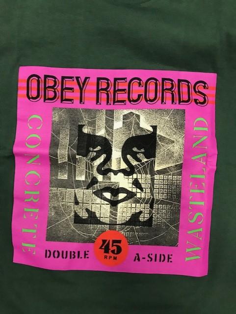 Obey T-shirt manica corta CONCRETE WASTELAND 163082300 forest green