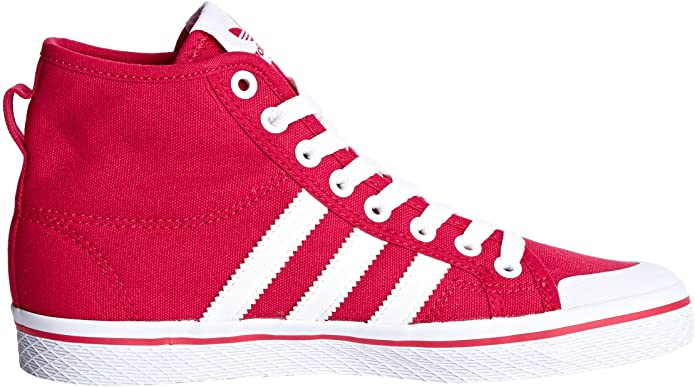 Adidas Originals sneakers alta in canvas da adulti Honey Stripes Mid W D65881 rosso