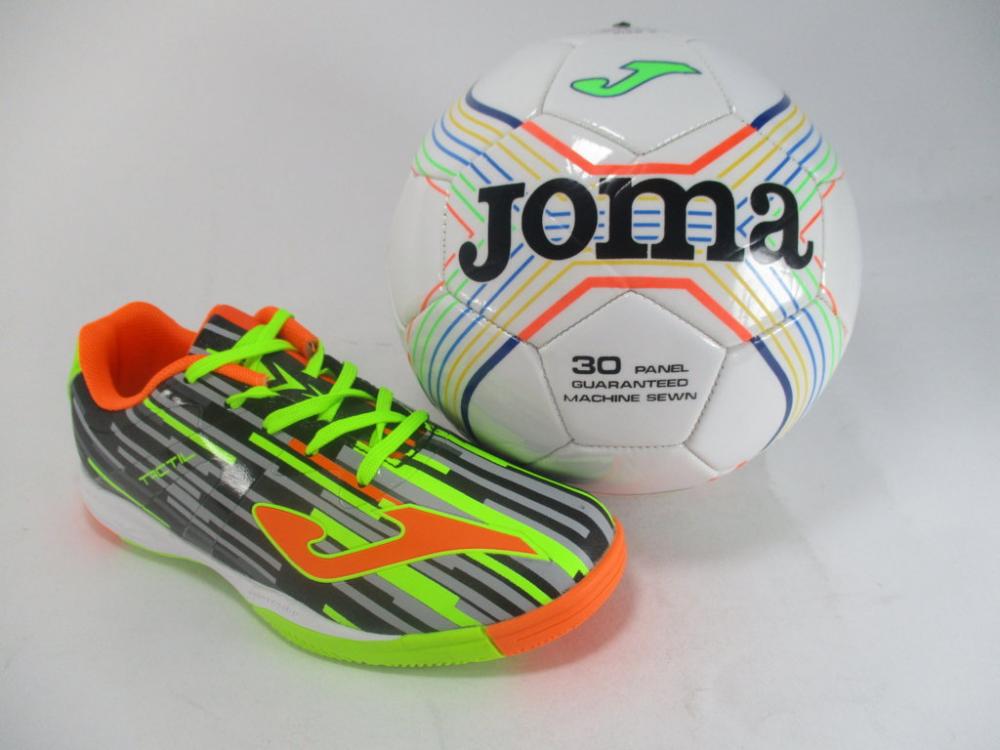 Joma scarpa da calcetto indoor da junior Tactiol 701 TACS.701.IN nero-giallo fluo