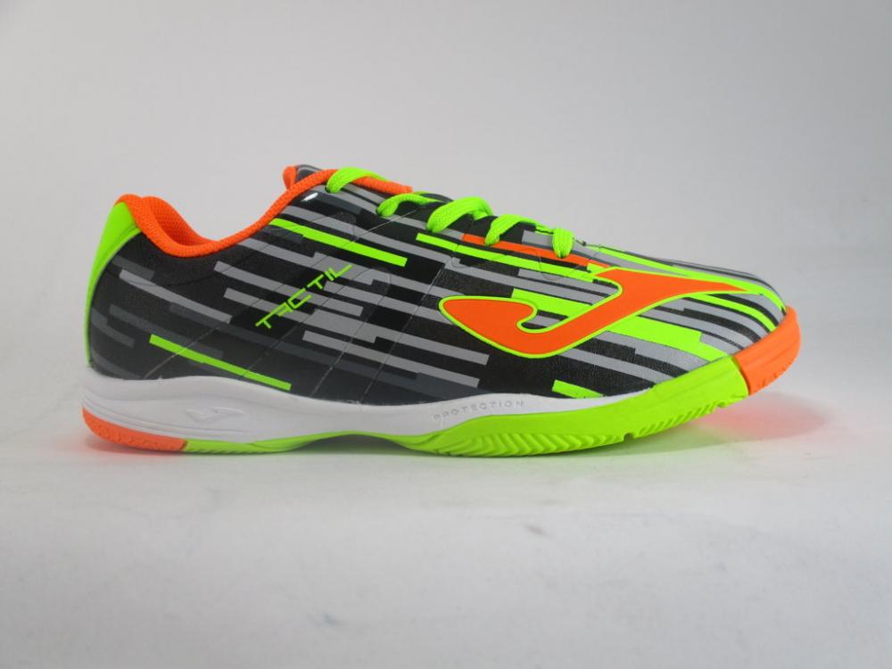 Joma scarpa da calcetto indoor da junior Tactiol 701 TACS.701.IN nero-giallo fluo