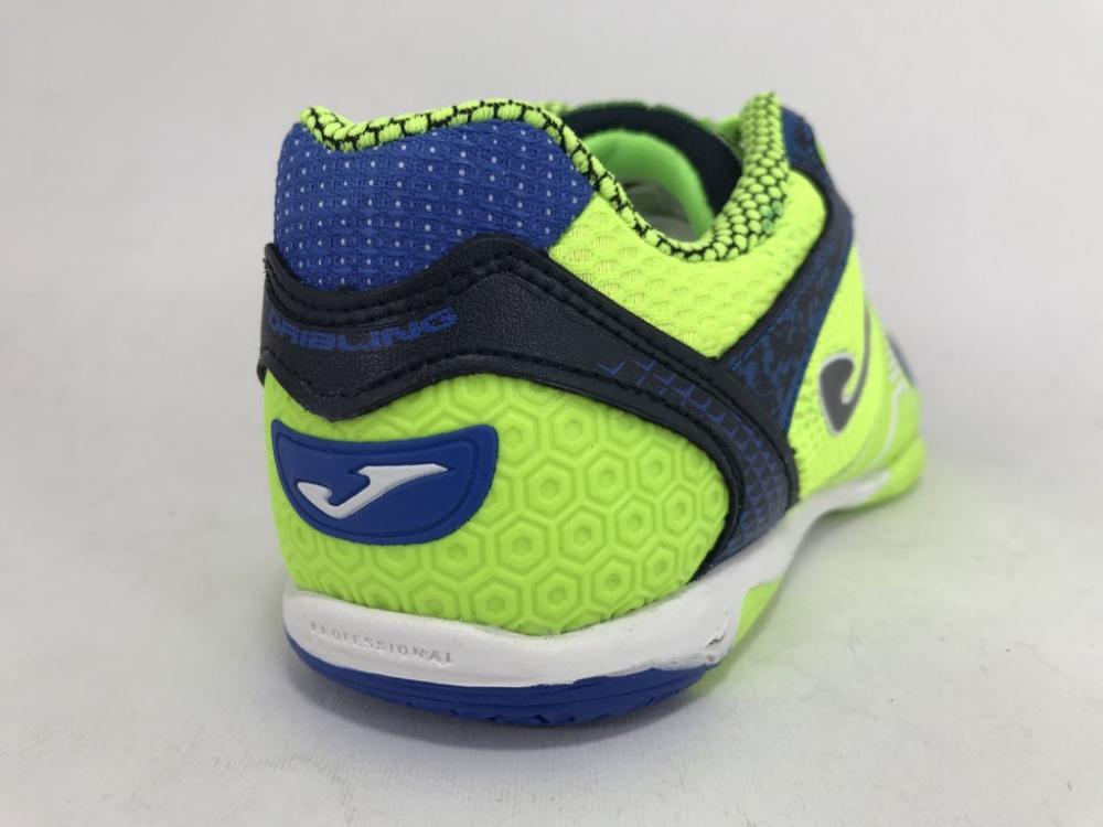 Joma scarpa da calcetto indoor uomo Dribling 836 DRIW.836.IN verde fluo-azzurro