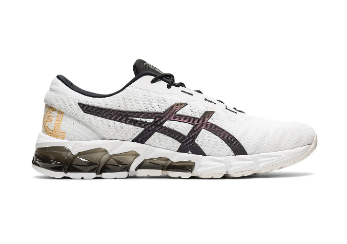 Asics scarpa sneakers da uomo Gel Quantum 180 5 1201A036 100 bianco ne Sportiamo